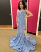 Mermaid Strapless Sparkly Velvet Sequin Prom Dresses