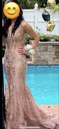 Mermaid V-neck Sparkly Sequin Prom Dresses With Appliques