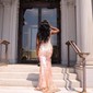 Mermaid V-neck Sparkly Sequin Prom Dresses With Appliques