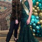 Mermaid V-neck Sparkly Sequin Prom Dresses With Appliques