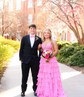 Ball Gown Strapless Chiffon Tiered Prom Dresses With Appliques