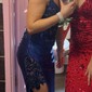 Sheath/Column V-neck Glitter Prom Dresses With Appliques