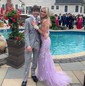 Mermaid Scoop Neck Tulle Prom Dresses With Appliques