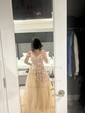 Ball Gown One Shoulder Tulle 3D Floral Prom Dresses