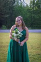 Ball Gown V-neck Tulle Prom Dresses With Appliques