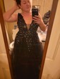 Princess V-neck Backless Tulle Prom Dresses With Appliques
