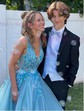 Princess V-neck Backless Tulle Prom Dresses With Appliques