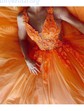 Princess V-neck Backless Tulle Prom Dresses With Appliques