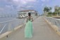 Princess V-neck Backless Tulle Prom Dresses With Appliques