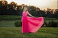Princess V-neck Backless Tulle Prom Dresses With Appliques