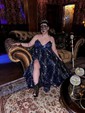 Ball Gown V-neck Tulle Prom Dresses With Star
