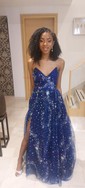 Ball Gown V-neck Tulle Prom Dresses With Star