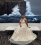 Ball Gown V-neck Tulle Prom Dresses With Star