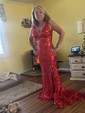 Mermaid V-neck Backless Sparkly Sequin Prom Dresses