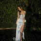 Mermaid Strapless Satin Corset Prom Dresses With Beading