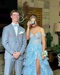 Black Ball Gown Sweetheart Sequin Tiered Prom Dresses