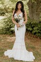 Mermaid V-neck Sparkly Velvet Sequin Prom Dresses