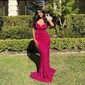 Mermaid V-neck Sparkly Velvet Sequin Prom Dresses