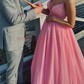 Ball Gown V-neck Floor-length Tulle Prom Dresses