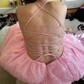 Ball Gown V-neck Floor-length Tulle Prom Dresses