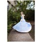 Ball Gown V-neck Floor-length Tulle Prom Dresses