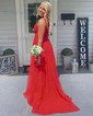 A-line Sweetheart Tulle Corset Prom Dresses With Appliques