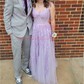 A-line Sweetheart Tulle Corset Prom Dresses With Appliques