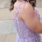 A-line Sweetheart Tulle Corset Prom Dresses With Appliques