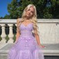 A-line Sweetheart Tulle Corset Prom Dresses With Appliques
