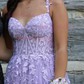 A-line Sweetheart Tulle Corset Prom Dresses With Appliques