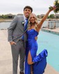 Sheath/Column Sweetheart Satin Corset Prom Dresses With Ruched
