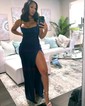 Sheath/Column Scoop Neck Jersey Prom Dresses With Ruched