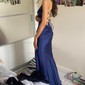 Sheath/Column Scoop Neck Jersey Prom Dresses With Ruched