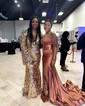 Mermaid Strapless Satin Cut Out Prom Dresses With Ruched