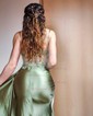 Mermaid Sweetheart Satin Corset Prom Dresses With Appliques