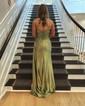 Mermaid Sweetheart Satin Corset Prom Dresses With Appliques