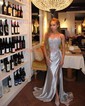 Mermaid Sweetheart Satin Corset Prom Dresses With Appliques