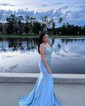 Mermaid Sweetheart Satin Corset Prom Dresses With Appliques