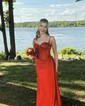 Mermaid Sweetheart Satin Corset Prom Dresses With Appliques