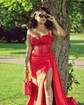 Mermaid Sweetheart Satin Corset Prom Dresses With Appliques