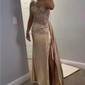 Mermaid Sweetheart Satin Corset Prom Dresses With Appliques