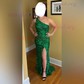 Sheath/Column One Shoulder Sparkly Velvet Sequin Prom Dresses