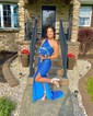 Sheath/Column One Shoulder Sparkly Velvet Sequin Prom Dresses