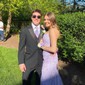 Sheath/Column Scoop Neck Backless Tulle Prom Dresses With Appliques