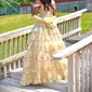 Princess Off-the-shoulder Sequin Tiered Prom Dresses