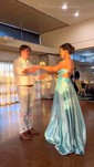 A-line V-neck Glitter Prom Dresses With Ruched