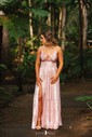 A-line V-neck Glitter Prom Dresses With Ruched