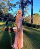 A-line V-neck Glitter Prom Dresses With Ruched