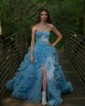 Princess Off-the-shoulder Tulle Ruffle Tiered Prom Dresses