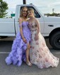 Princess Off-the-shoulder Tulle Ruffle Tiered Prom Dresses